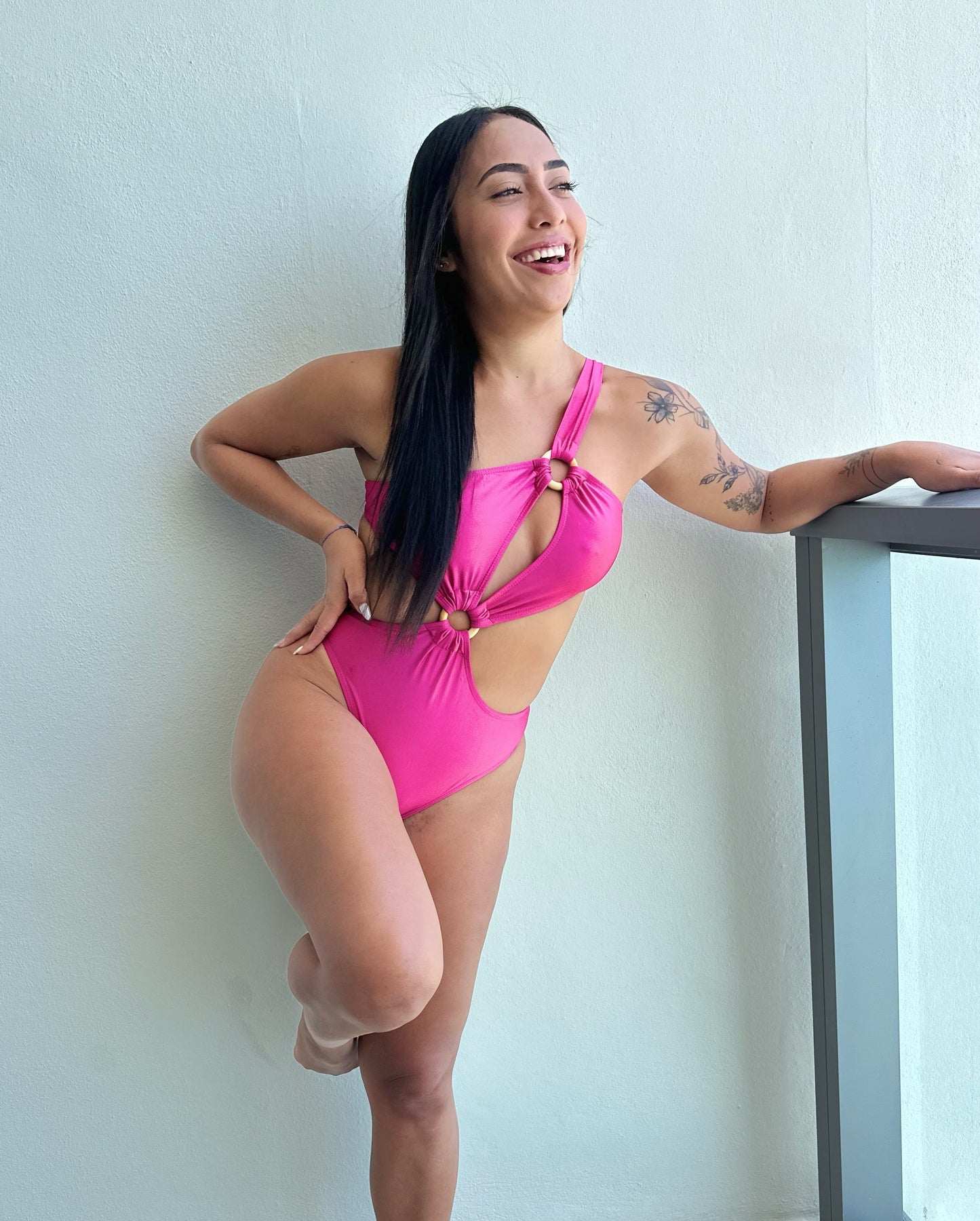 Enterizo Rosa choque